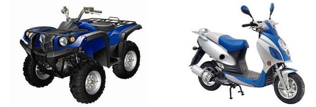 ATV 700cc 4x4 & 150cc Gas Scooter